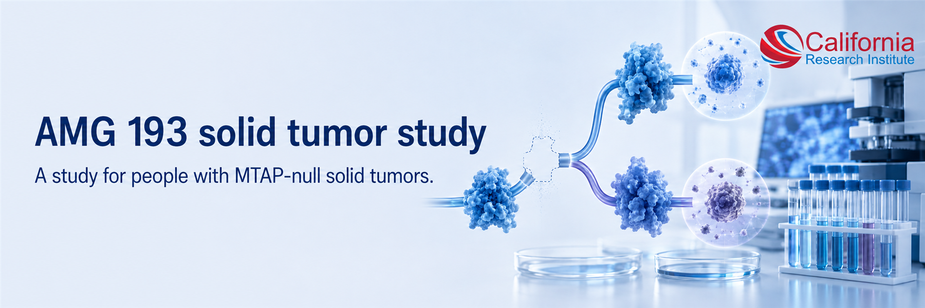 AMG 193 solid tumor study laboratory banner