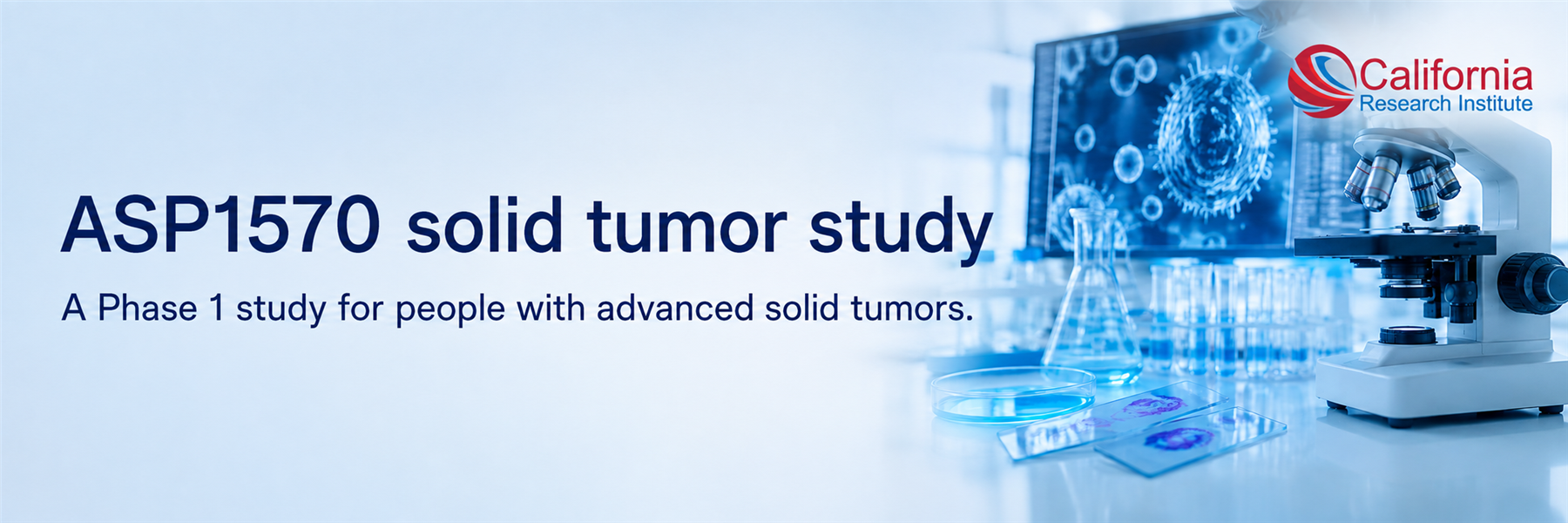 ASP1570 solid tumor study laboratory banner